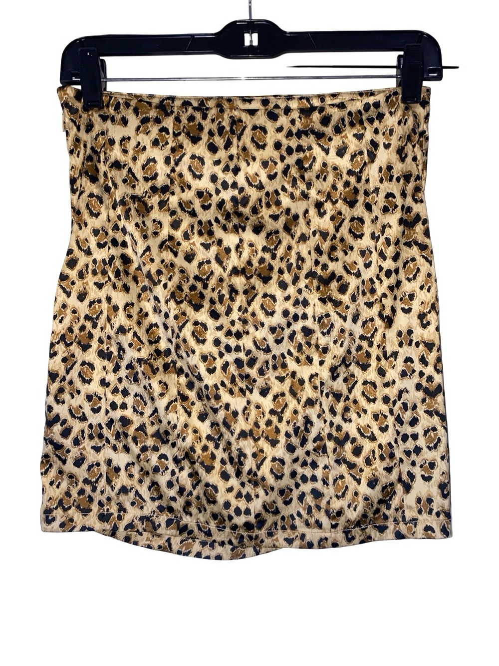 Free People Leopard Print Ruched Mini Skirt - Size 6 - Picture 3 of 5